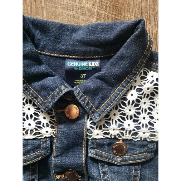 NWT Osh KOSH 3T Girls Jean Vest - Picture 2 of 3